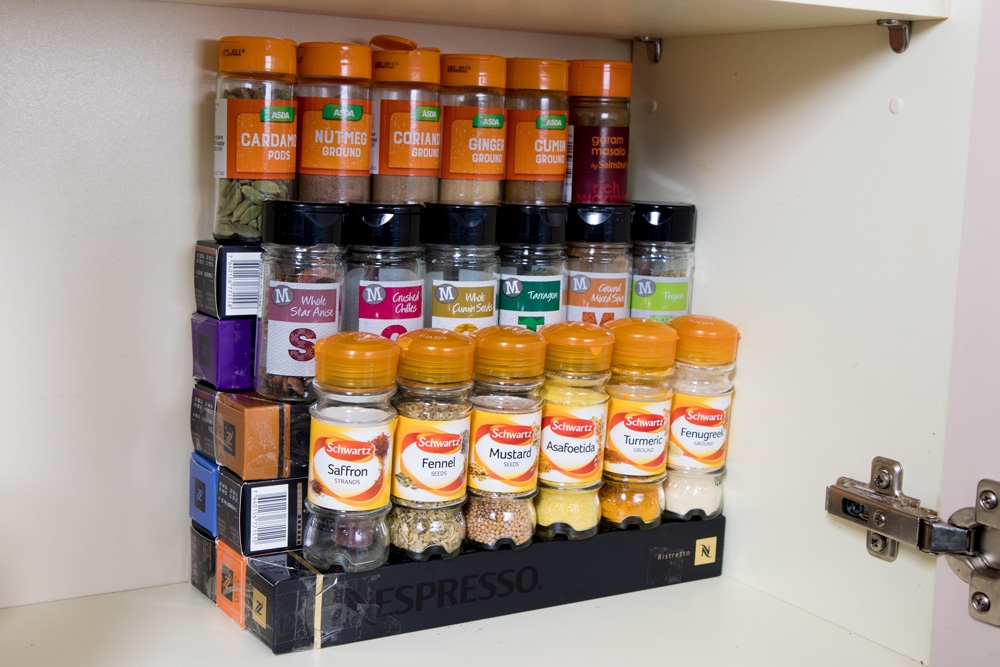 Cardboard spice online rack